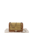 Valentino Garavani Raffia Rockstud Wallet On Chain