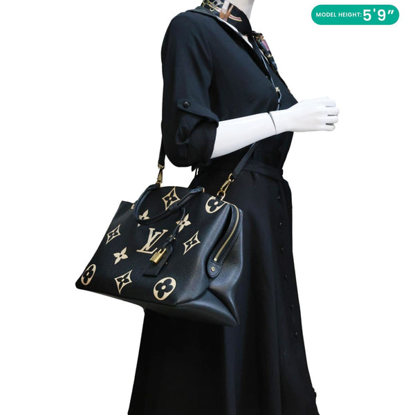 LOUIS VUITTON Grand Palais Monogram Empreinte Leather Shoulder Bag Bicolor
