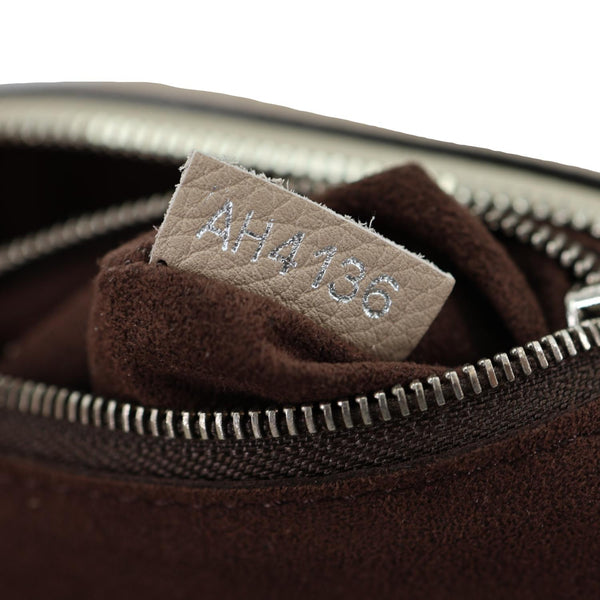 LOUIS VUITTON Babylone Mahina  Perforated Leather Shoulder Bag Galet
