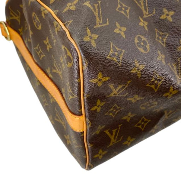 LOUIS VUITTON Keepall 45 Bandouliere Monogram Canvas Travel Bag Brown