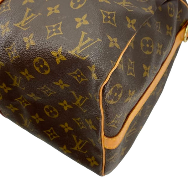 LOUIS VUITTON Keepall 45 Bandouliere Monogram Canvas Travel Bag Brown