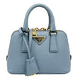 PRADA Promenade Saffiano Lux Leather Shoulder Bag Blue
