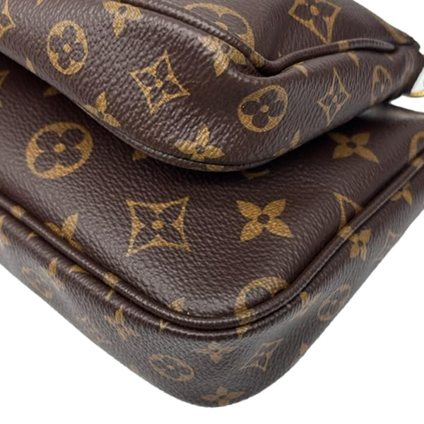 LOUIS VUITTON Multi Pochette Accessoires Monogram Canvas Crossbody Bag Brown