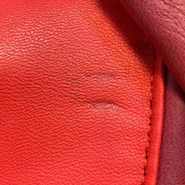 FENDI Peekaboo Nappa Leather Top Handle Crossbody Bag Red