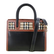 BURBERRY Title Two Handle Vintage Check Canvas Tote Bag Black