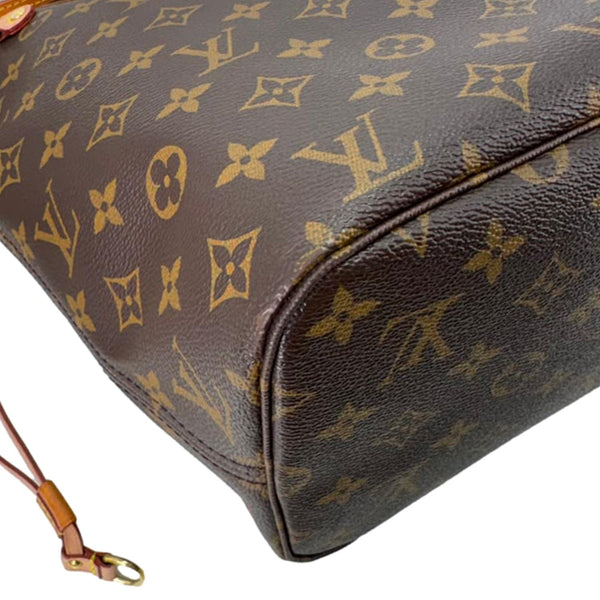 LOUIS VUITTON Neverfull MM Monogram Canvas Tote Bag Brown