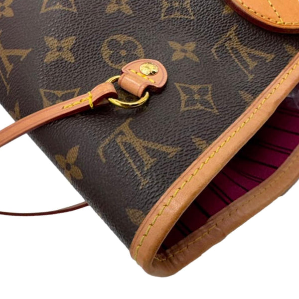 LOUIS VUITTON Neverfull MM Monogram Canvas Tote Bag Brown