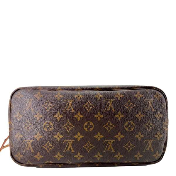 LOUIS VUITTON Neverfull MM Monogram Canvas Tote Bag Brown