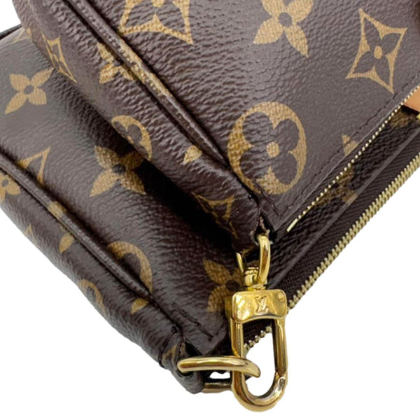 LOUIS VUITTON Multi Pochette Accessoires Monogram Canvas Crossbody Bag Brown