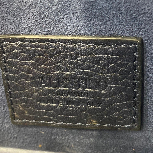 VALENTINO Rockstud Leather Wallet On Chain Crossbody Bag Navy Blue