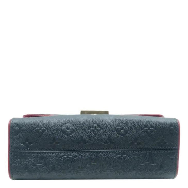 LOUIS VUITTON Saint Sulpice PM Empreinte Leather Crossbody Bag Navy Blue