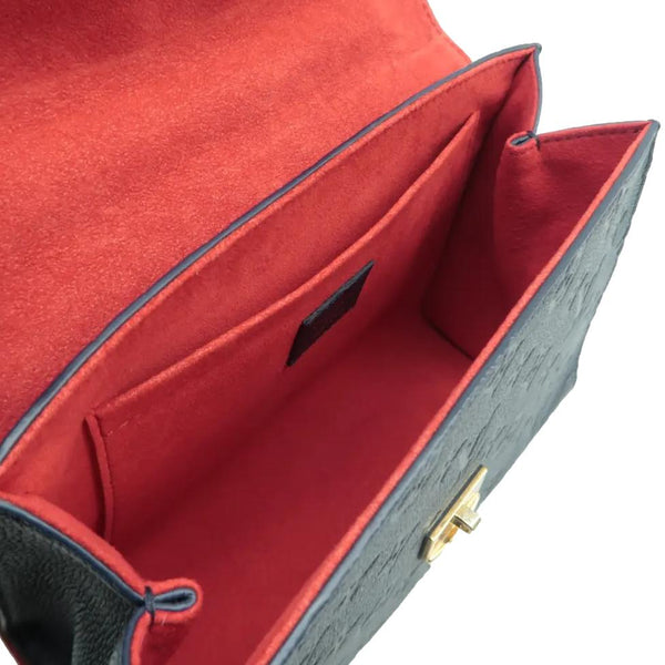 LOUIS VUITTON Saint Sulpice PM Empreinte Leather Crossbody Bag Navy Blue