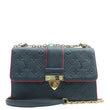 LOUIS VUITTON Saint Sulpice PM Empreinte Leather Crossbody Bag Navy Blue