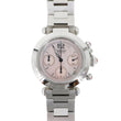 Cartier Pasha C Automatic Chronograph Stainless Steel Pink Mop Dial Watch 35mm