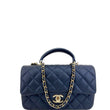 Chanel Lambskin Quilted Mini Top Handle Rectangular Flap