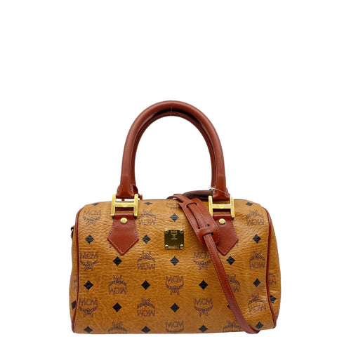 MCM Visetos Boston Bag