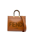 Fendi Sunshine Leather Shopper Tote Bag