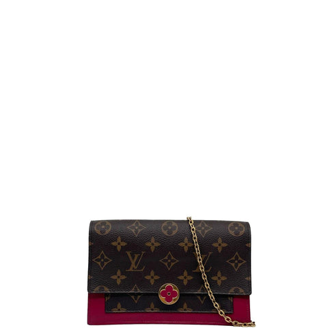Louis Vuitton Monogram Flore Chain Wallet