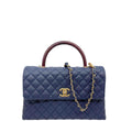 Chanel Caviar Coco Lizard Handle Flap Bag