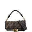 Fendi Fabric Jacquard FF 1974 Medium Baguette Tobacco
