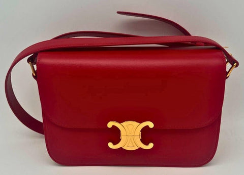 56263-SYB Celine Teen Triomphe Bag Red