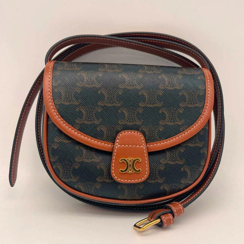 56207-SYB Celine Triomphe Coated Canvas Mini Besace