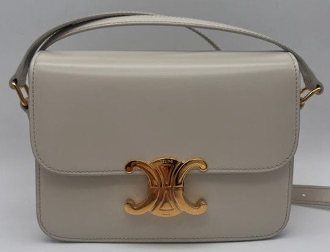 56275-SYB Celine Classique Triomphe bag in shiny calfskin