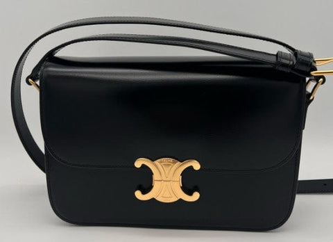 56262-SYB Celine Teen Triomphe Bag Black