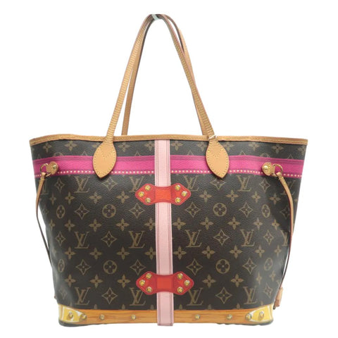 LOUIS VUITTON Neverfull MM Monogram Canvas Tote Bag Brown