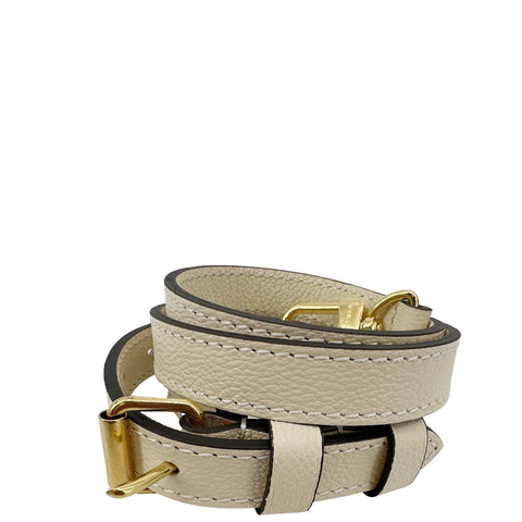 LOUIS VUITTON Leather Adjustable Shoulder Strap Beige