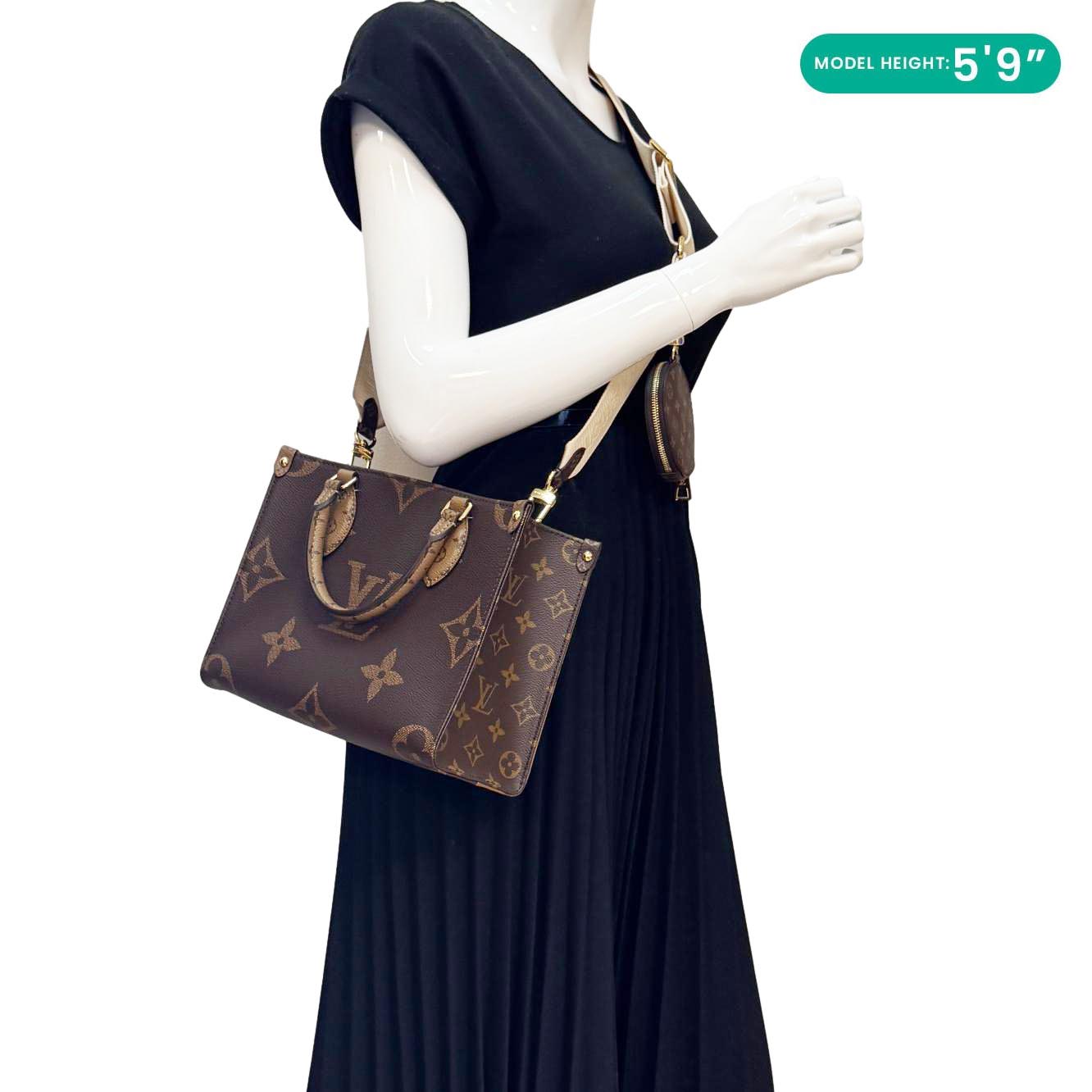 LOUIS VUITTON Onthego PM Giant Monogram Reverse Canvas Shoulder Bag Br