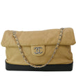 Chanel Classic Flap Lambskin Leather Tote Bag Beige/Black