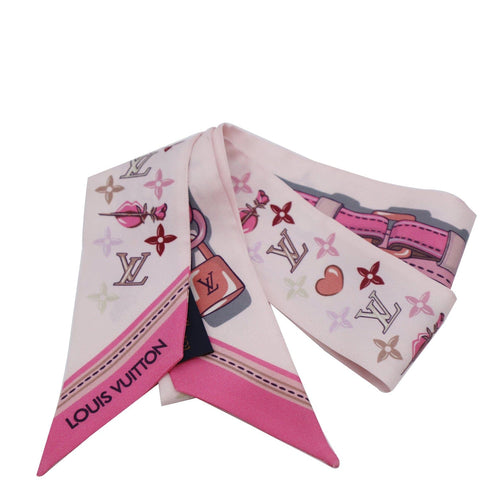 LOUIS VUITTON Confidential Silk Monogram Bandeau Light Pink