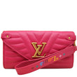 LOUIS VUITTON Love Lock New Wave Long Leather Wallet Pink