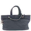 Chanel Quilted Caviar Leather Shopping Tote Bag Dark - Front