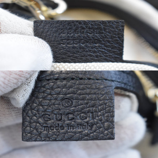 GUCCI Soho Small Pebbled Leather Shoulder Bag Black 336751