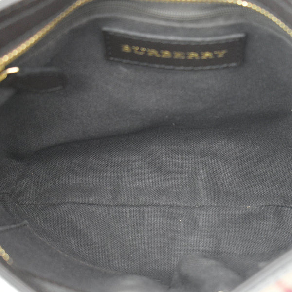 BURBERRY Haymarket Check Canvas Crossbody Bag Beige