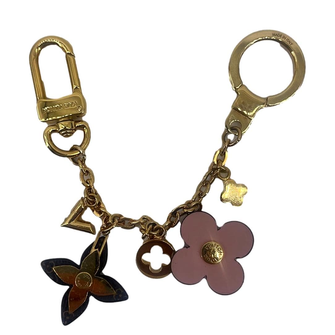 Louis Vuitton Blooming Flowers Chain Bag Charm Golden Metal