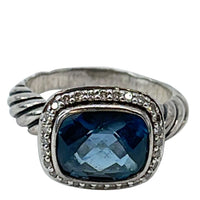 DAVID YURMAN Albion Sterling Silver Hampton Blue Ring