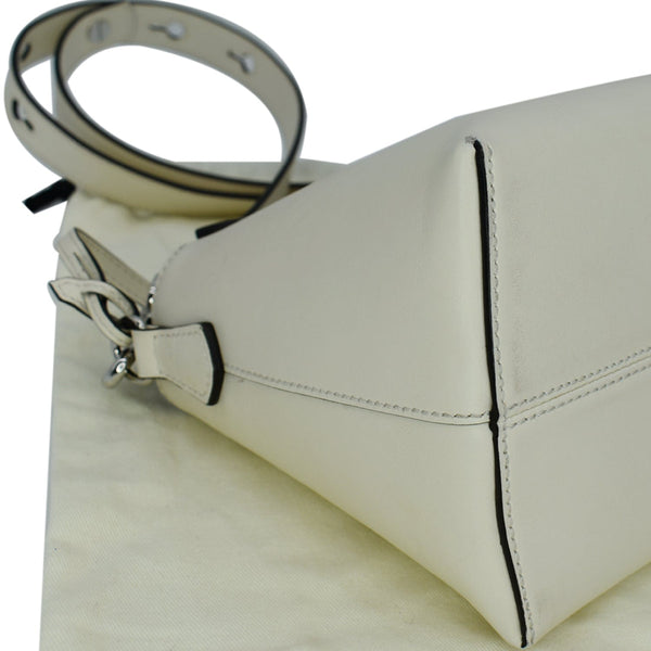 FENDI By The Way Medium Leather Boston Bag White