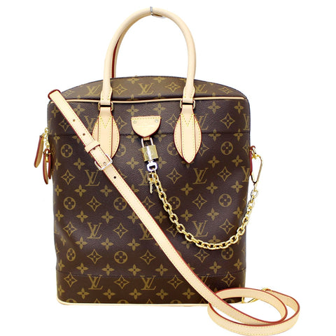 LOUIS VUITTON Carry All MM Monogram Canvas Shoulder Bag Brown