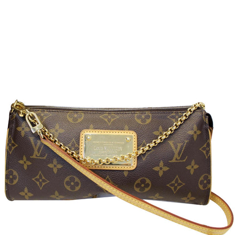 LOUIS VUITTON Sophie Monogram Canvas Clutch Crossbody Bag Brown