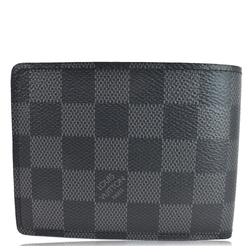 LOUIS VUITTON Damier Graphite Canvas Multiple Wallet Black - 15% OFF