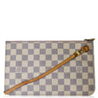 LOUIS VUITTON Pochette Wristlet Pouch Damier Azur Neverfull MM White