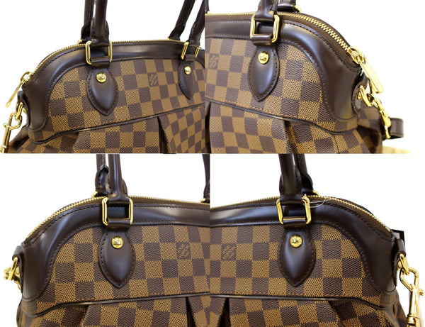 LOUIS VUITTON Damier Ebene Trevi PM Brown Shoulder Bag