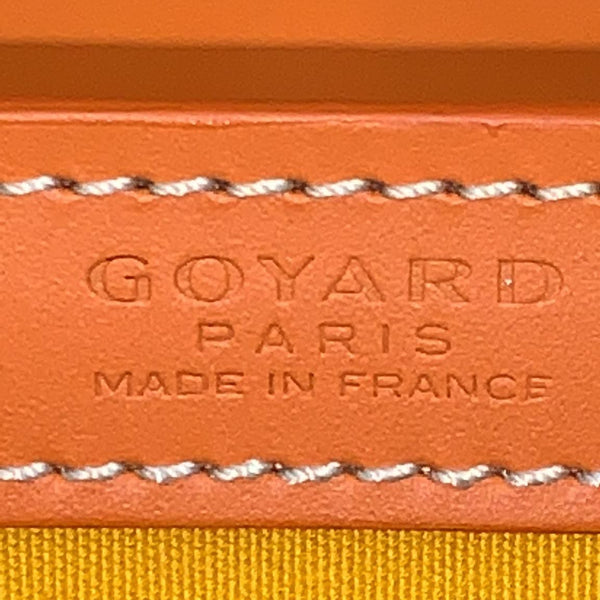 GOYARD Saigon MM Chevron Print Coated Canvas Top Handle Shoulder Bag Orange