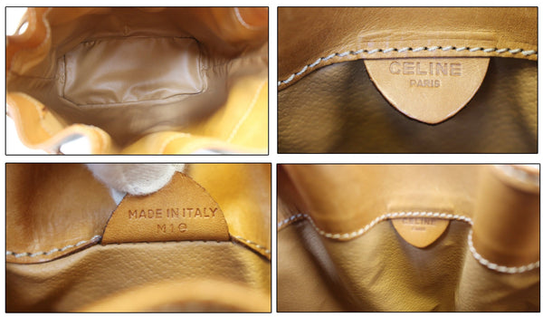 CELINE Macadam Pattern PVC Leather Shoulder Bag
