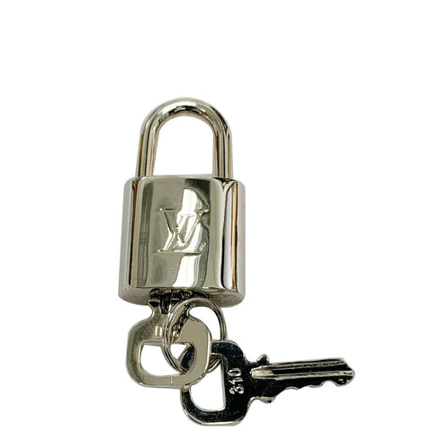 LOUIS VUITTON Padlock and 2 Keys Silver Bag Charm Number 310