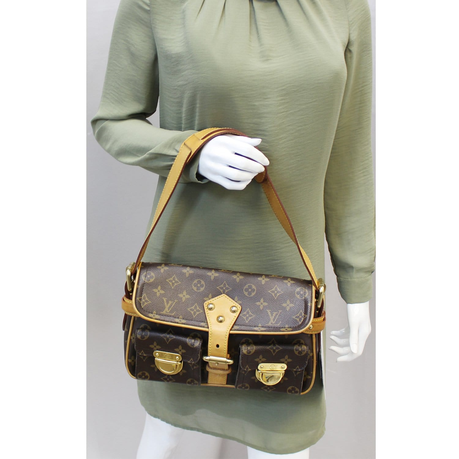 Louis Vuitton Vintage Monogram Hudson PM - Brown Shoulder Bags