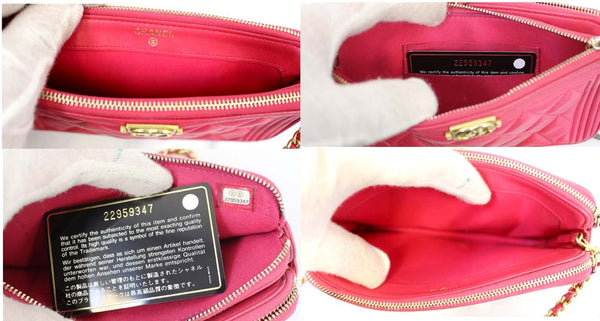 Chanel Le Boy Wallet on Chain Woc Double Zip - chanel boy handbags